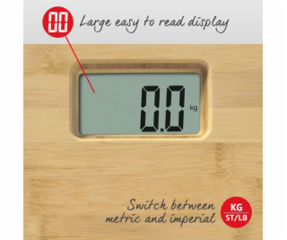 Salter 9086 WD3R Bamboo Electronic Personal Scale