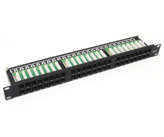 DATACOM Patch panel 19  UTP 48 port CAT5E LSA 1U BK (6x8p)