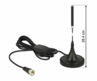 Delock DAB+ Antenna F Plug 21 dB active omnidirectional w...