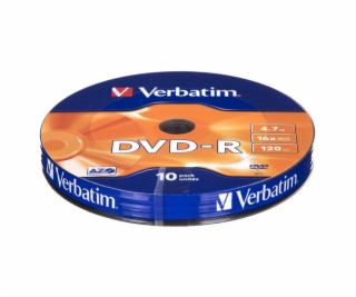 VERBATIM DVD-R 4,7 GB 16x 10-spindl RETAIL