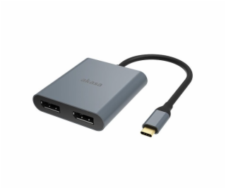 AKASA - adaptér USB Type-C na 2 x DP, 4K