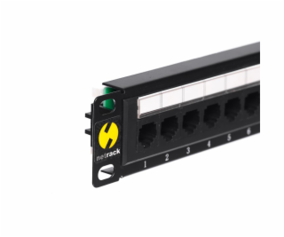 NetRack Patch panel 10   12-portów Kat. 5e UTP (104-14)