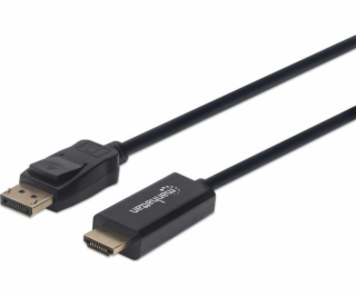 Kábel Manhattan DisplayPort - HDMI 1m czarny (153195)