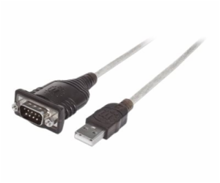 Kábel USB Manhattan USB-A - RS-232 0.45 m Przezroczysty (...