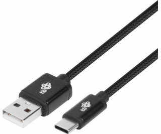 USB-USB C kabel 1,5m černý provázek