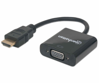 Adaptér AV Manhattan HDMI - D-Sub (VGA) czarny (151467)