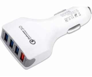 CAR CHARGER 4X USB 7A WHITE VEGA FASTON FAST CHARGER QUIC...