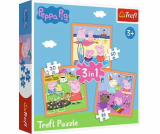 Puzzle 3v1 Imaginativní prasátko Peppa