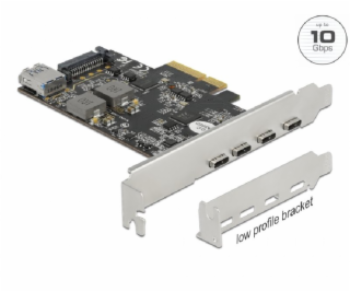 PCI Express x4 Karte zu 4 x USB Type-C + 1 x USB Typ-A - ...