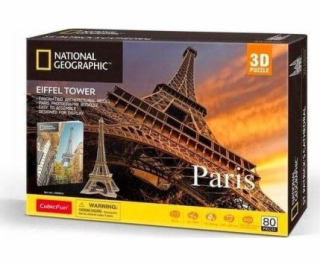 National Geographic 3D puzzle Paříž Eiffelova věž 80 prvků