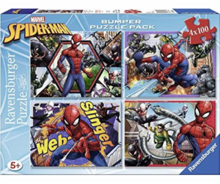 Puzzle 4x100 dielikov Spider Man Bumper Pack