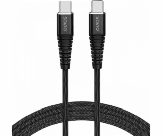 Savio CL-160 USB cable 2 m USB 2.0 USB C - USB C Black