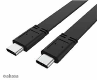 Akasa AK-CBUB60-10BK USB-C 3.2, 1m, černý 20G, 46W PD, 4K...