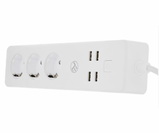 Tellur WiFi Smart Power Strip, 3x zásuvka, 4x USB 4A, 220...