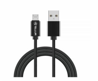 Tellur Data cable, USB do Micro USB, Nylon Braided, 1m black