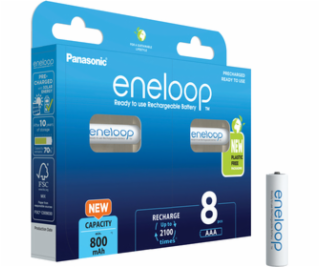 1x8 Panasonic Eneloop Micro AAA 800mAh Ni-MH        BK-4M...