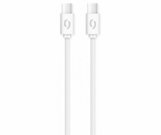 Datový kabel ALIGATOR POWER 3A, USB-C/USB-C, 1m bílý