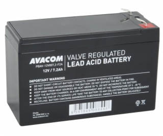 Avacom baterie 12V 7,2Ah F2 (PBAV-12V007,2-F2A)