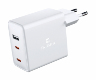 SÍŤ.ADAP.GaN 2x USB-C+1xUSB 70W SWISSTEN