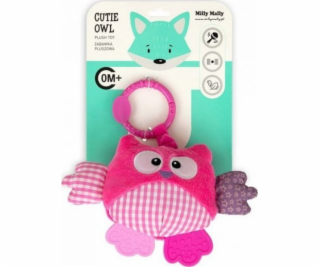 Milly Mally Plyšový přívěsek Owl pink