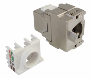 XtendLan Keystone jack RJ45 Cat6A, STP, stříbrný, 180 st,...