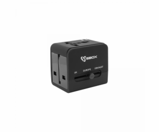 Sbox TA-23 Universal Travel Adapter with Dual USB Charger