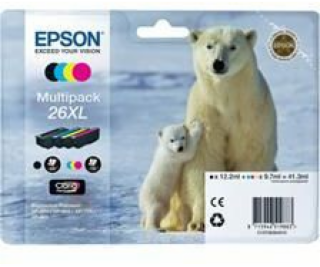 Inkoust Epson C13T26364010 č. 26XL (azurová, žlutá, purpu...