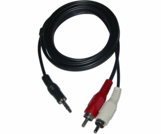 Kábel Jack 3.5mm - RCA (Cinch) x2 1.5m czarny