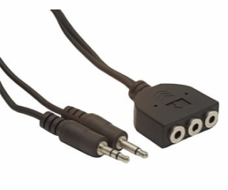 Gembird MiniJack 3.5mm x2 - MiniJack 3.5mm x3 1m czarny (...