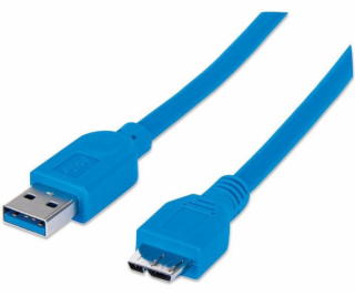 Kabel USB Techly USB-A - micro-B 0.5 m Niebieski (304857)