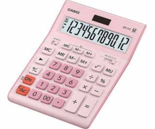 CASIO CALCULATOR GR-12C-PK OFFICE PINK 12-DIGIT DISPLAY