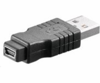 Adaptér USB PremiumCord Brak miniUSB - USB Czarny (kur10)