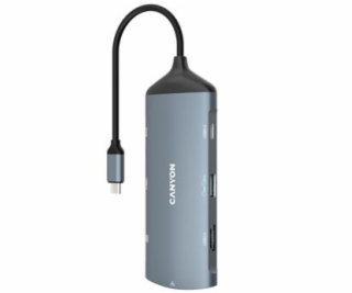 CANYON replikátor portů DS-15 8v1, 1xUSB-C PD 100W, 1xHDM...