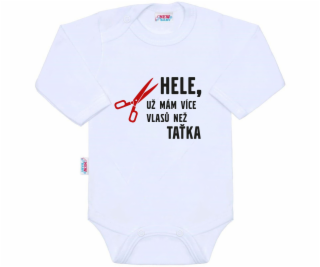 Body s potiskem New Baby Více vlasů než taťka