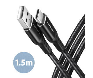 AXAGON BUCM-AM15AB, HQ kabel USB-C <-> USB-A, 1.5m, USB 2...