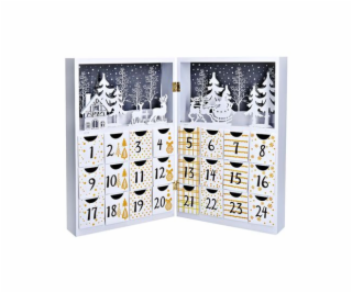 Solight LED adventní kalendář - kniha, 8x LED, 40x30cm, 2...