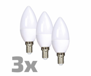 Žárovka LED E14  6W bílá teplá ECOLUX SOLIGHT WZ431-3 3ks