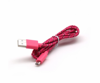 Sbox USB A - Micro USB kabel - 1M, ružový