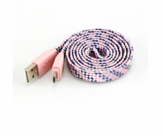 Sbox USB->Micro USB 2.0 M/M 1m colorfull blister rose USB...