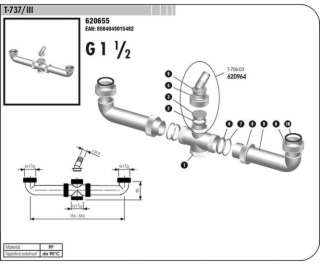 Prípojka dvojdielňa G1 1/2 T-737/III