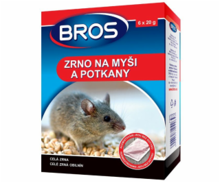 Návnada na hlodavce zrno 6x20 g BROS