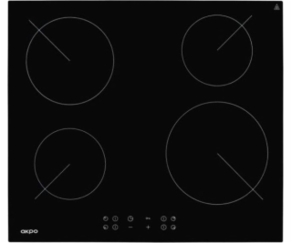 Ceramic hob Akpo PKA 58008/2 black 4 zone(s)