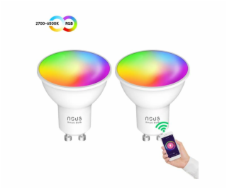 Smart sada LED žárovek GU10 4,5W RGB NOUS P8/2pack WiFi Tuya