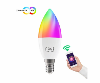 Smart LED žárovka E14 4,5W RGB NOUS P4 WiFi Tuya