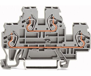 WAGO 2-SOREY 2,5 mm2 šedá železnice (870-501)