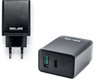 Beline Charger síť. Beline 1XUSB a 1XUSB-C 5A 18W BLACK/B...