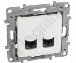 Legrand Nilee Double Computer Socket 2x RJ45 Kat. 6 UTP W...