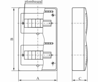 Elektro-plast modulární rozváděč 2x12 namontovaná IP40 RN...