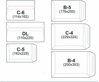 NC obálky C-6 White SK O L 25SZ. (11021300/25)