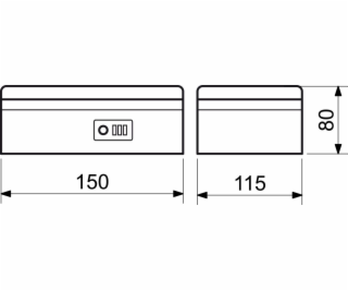 Pokladna 150x115x80 mm s kódovým zámkem